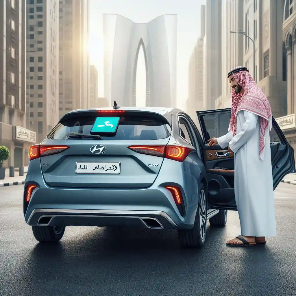 عميل يقوم بطلب سيارة من شركة توصيل مشاوير بالدمام